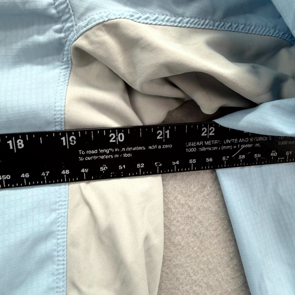 Simms Intruder BiComp Fishing Shirt Mens Medium Blue Gray Snap Button Up Angler - Picture 7 of 11